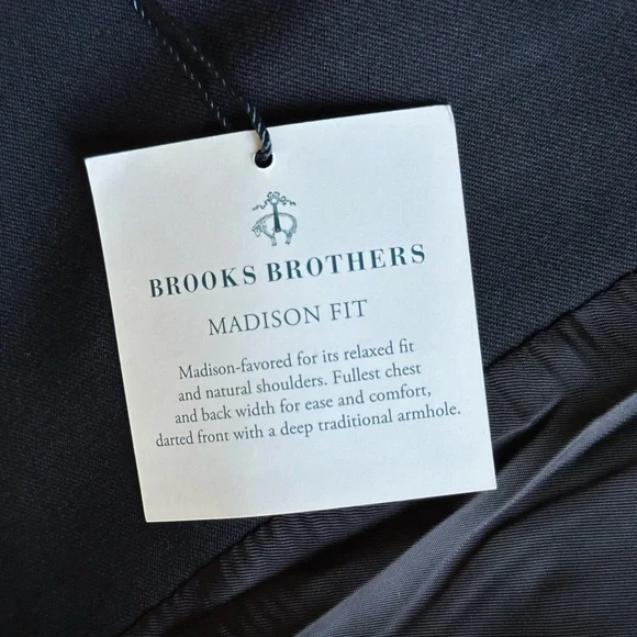 BROOKS BROTHERS Madison Fit Blue Gold Button Front Wool Blazer Sport Coat Jacket - Picture 9 of 10